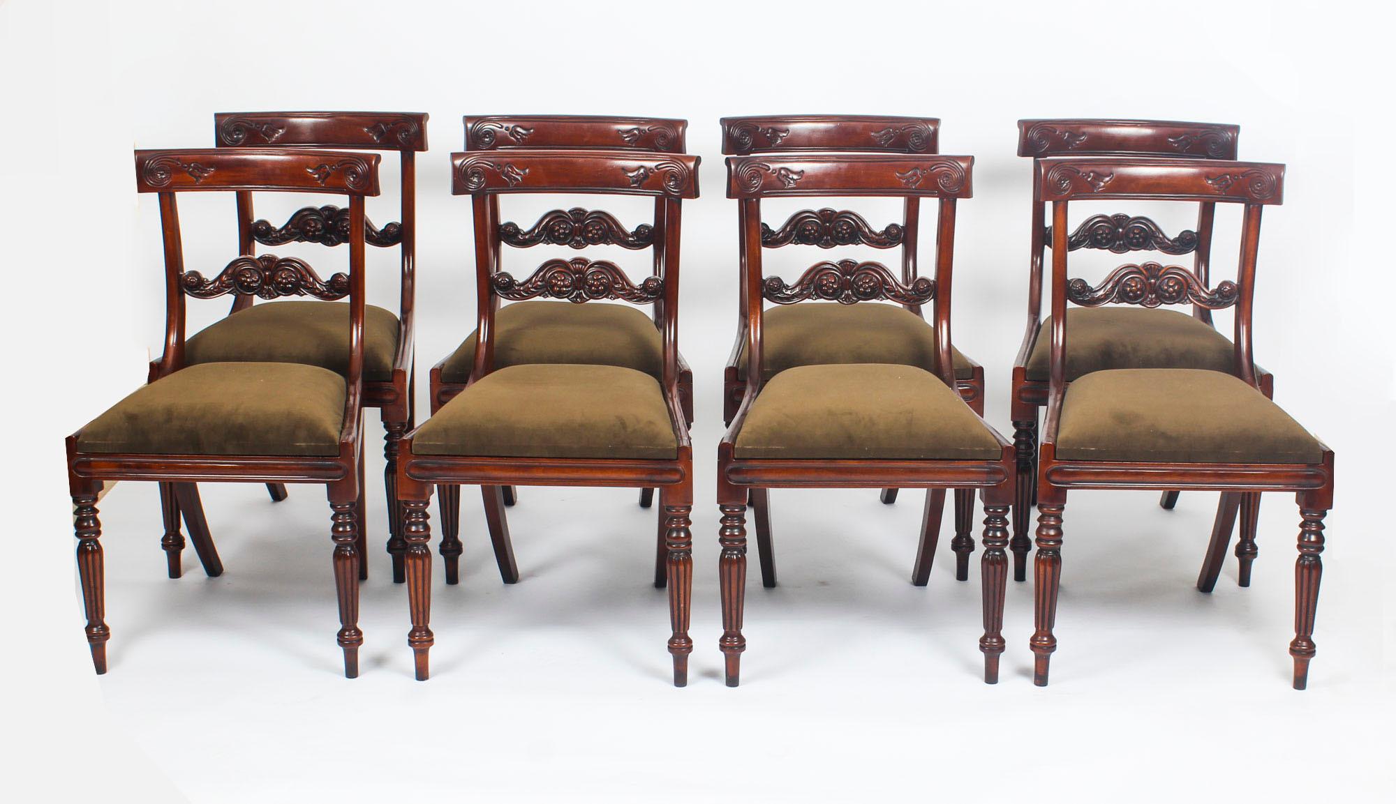 Vintage Mahogany Jupe Dining Table, Leaf Cabinet and Eight Chairs 5