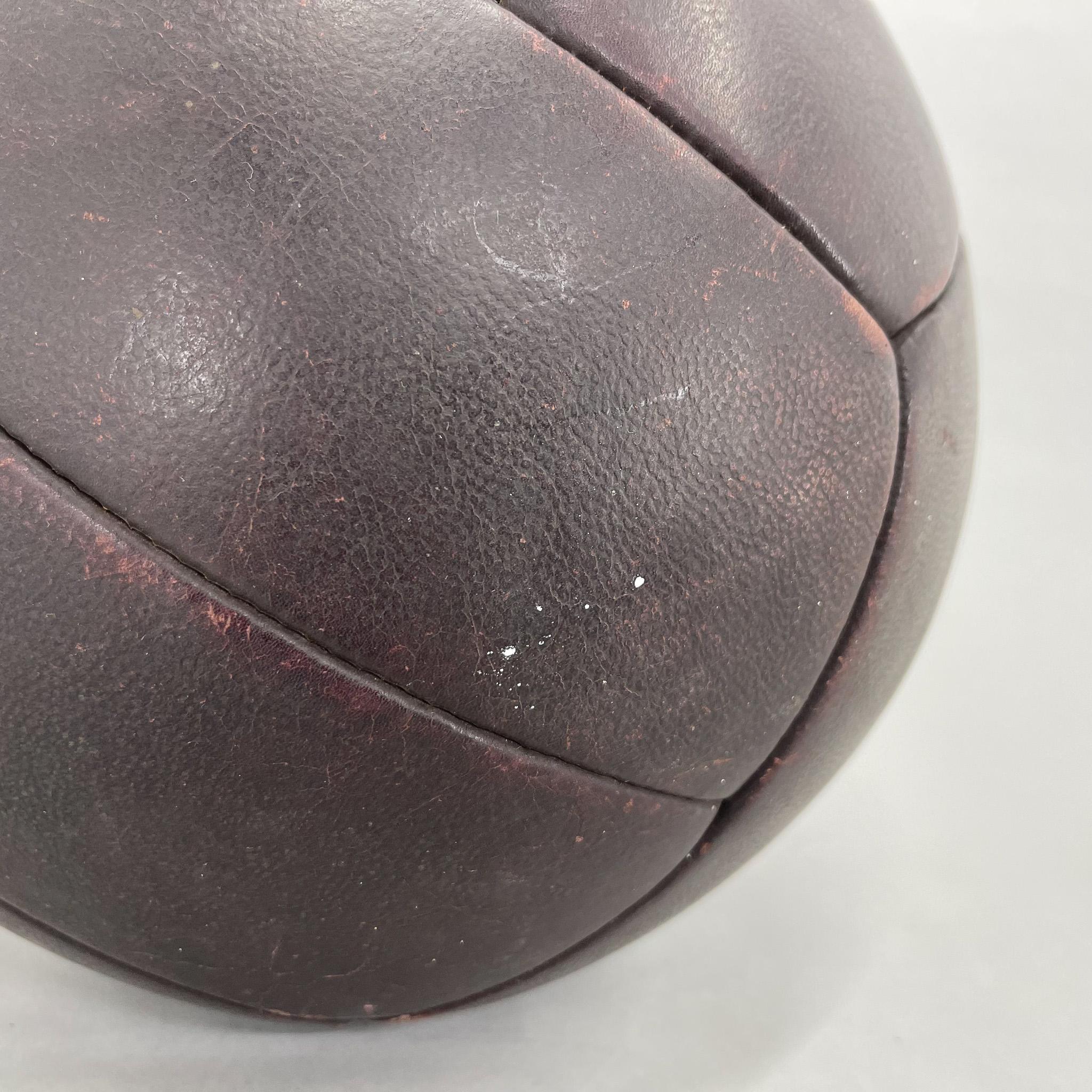 20th Century Vintage Mahogany Leather Medicine Ball, 1930s  For Sale