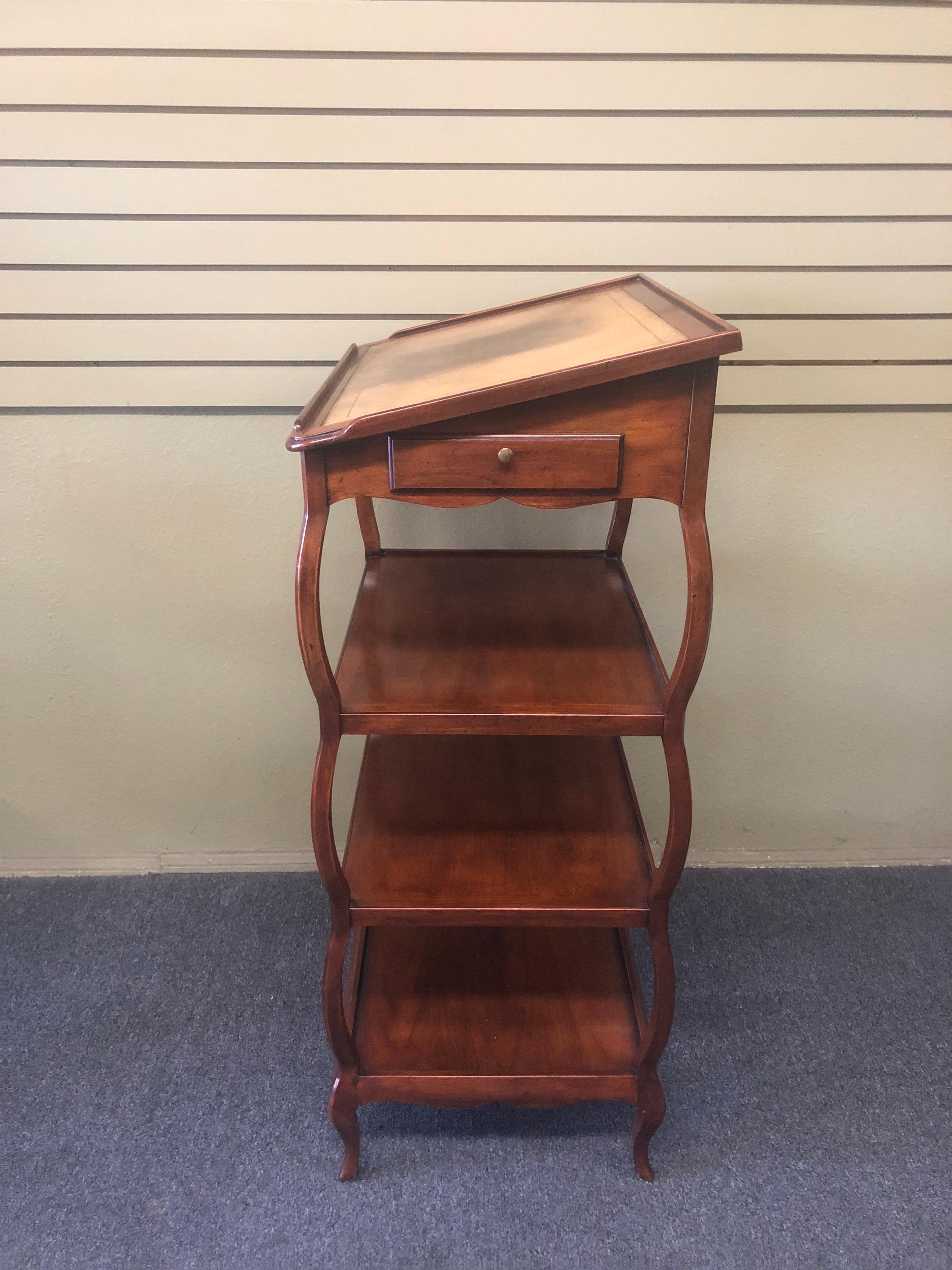 Vintage Mahogany Lecturn with Drawer by Baker For Sale 2