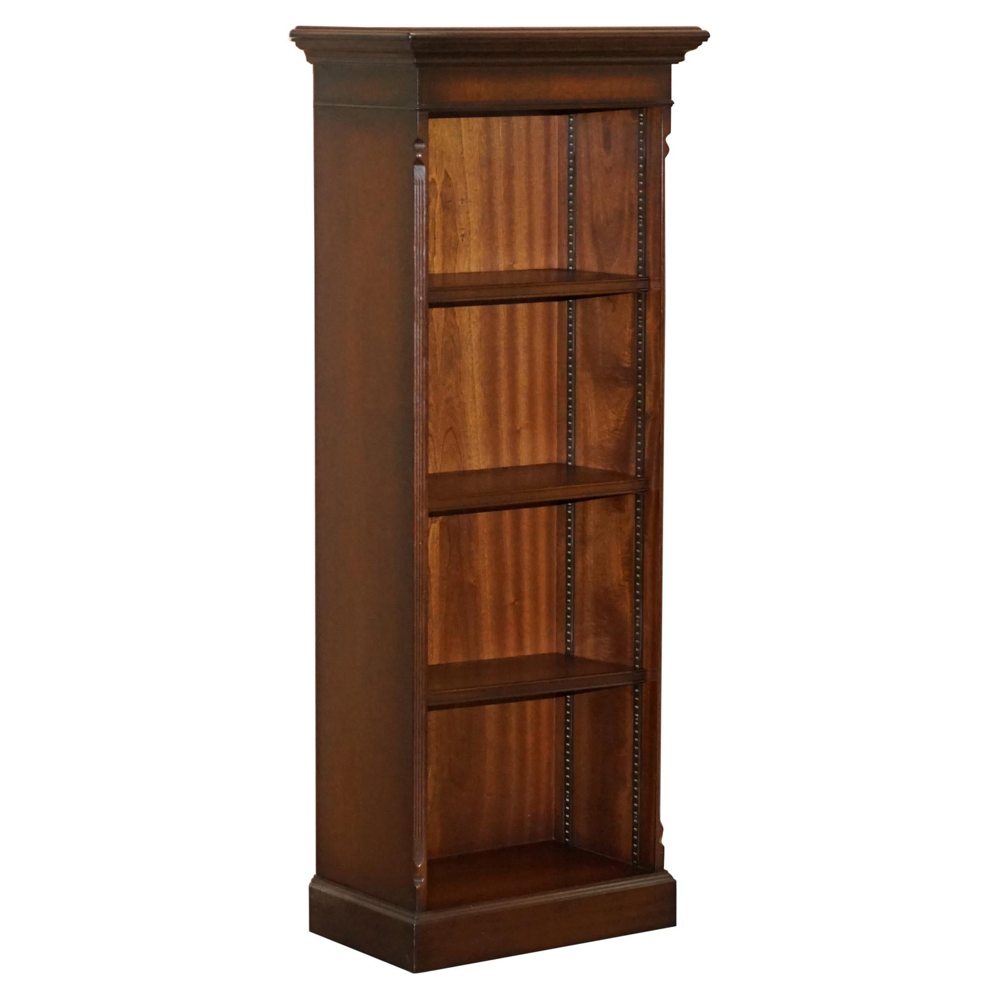 Vintage Mahogany Library Bookcase with Height Adjustable Shelves