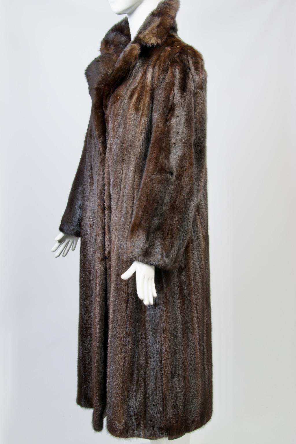 Vintage Mahogany Mink Coat For Sale 2