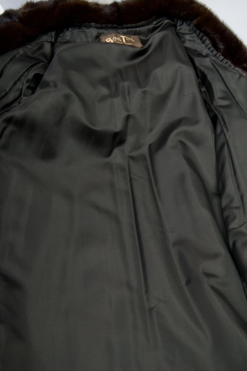 Vintage Mahogany Mink Coat For Sale 4