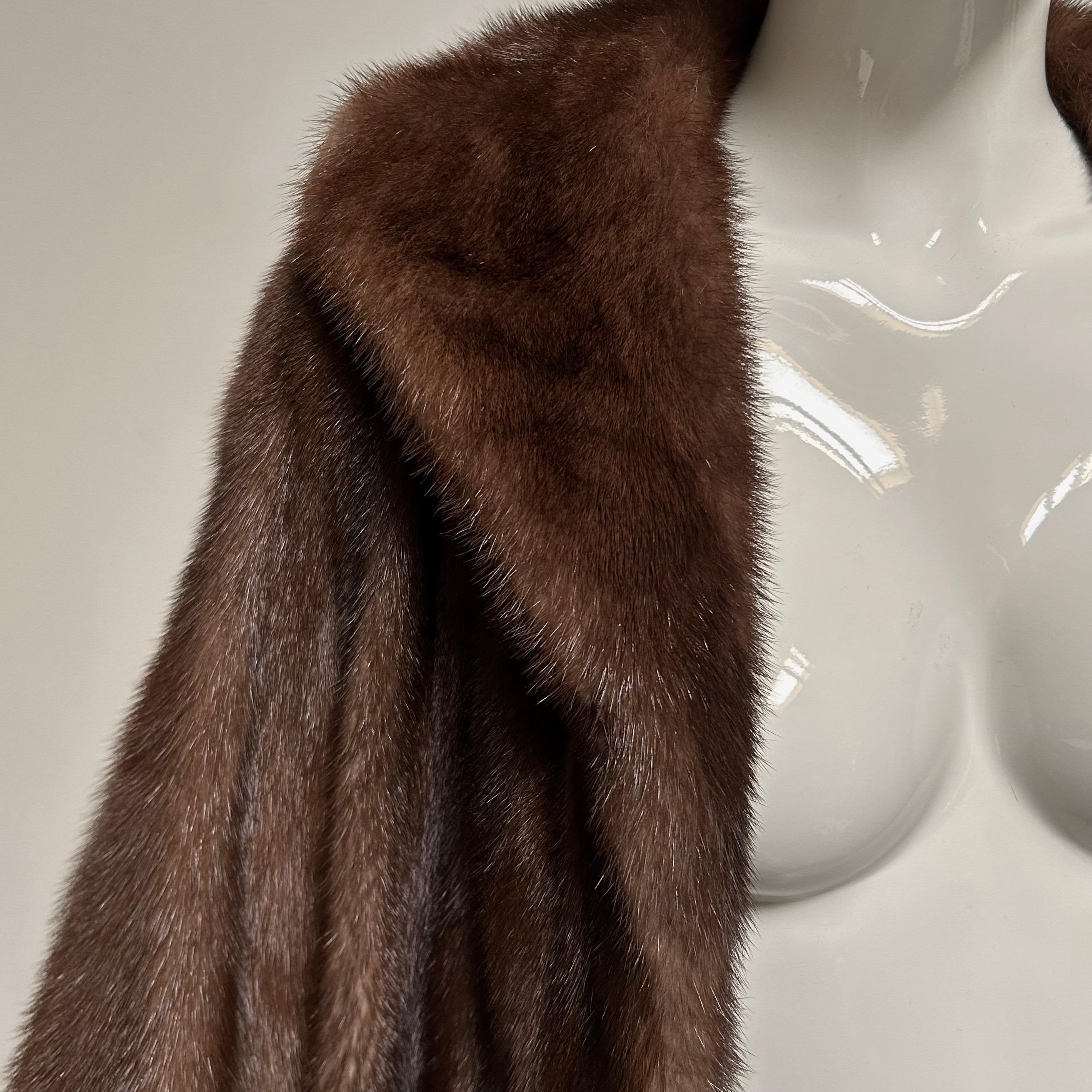 Vintage Mahogany Mink Fur Full Length Coat 1