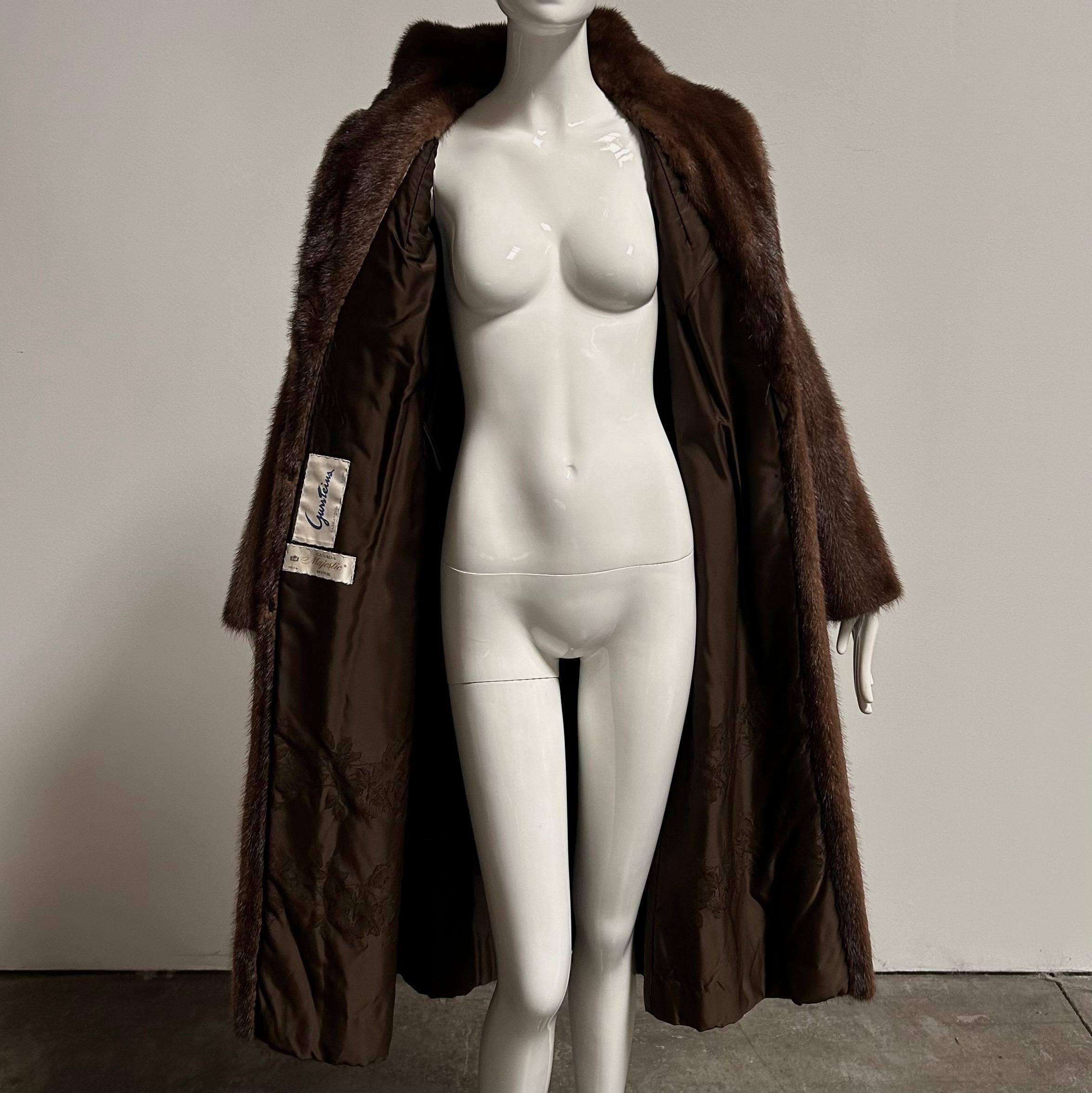 Vintage Mahogany Mink Fur Full Length Coat 2