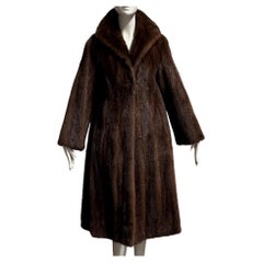 Vintage Mahogany Mink Fur Full Length Coat