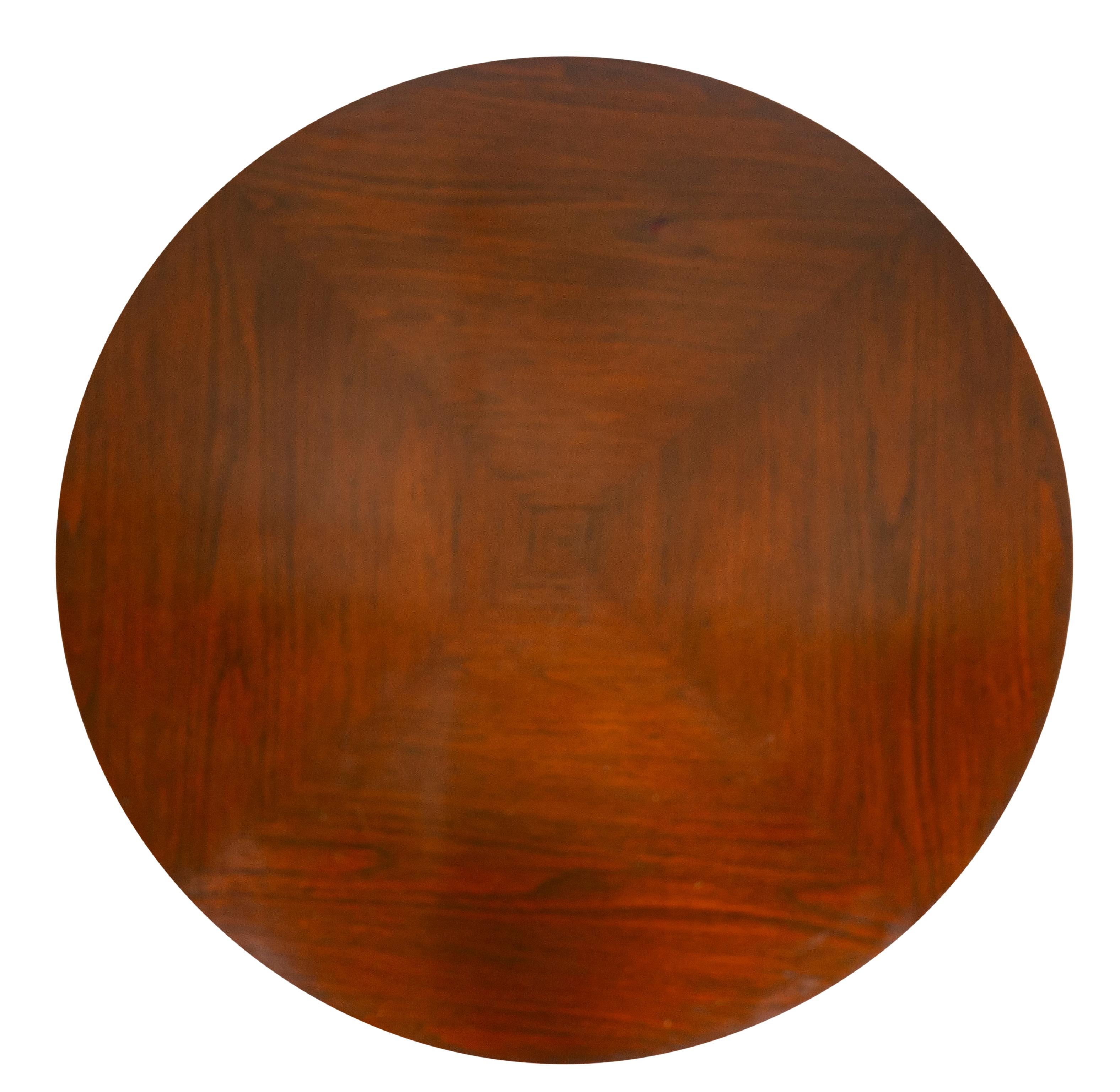 20th Century Vintage Mahogany Red Lacquered Table For Sale