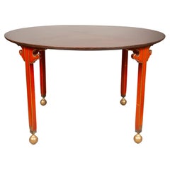 Vintage Mahogany Red Lacquered Table