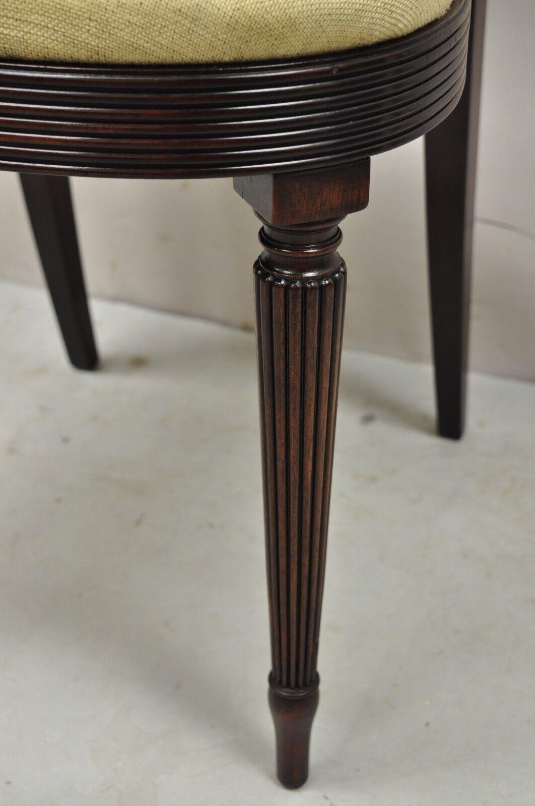 Vintage Mahogany Regency Federal Style X-Form Accent Side Chair For Sale 2