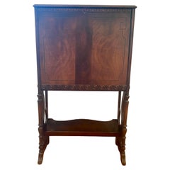 Antique Mahogany Secretary with Flip Down Desk and Storage