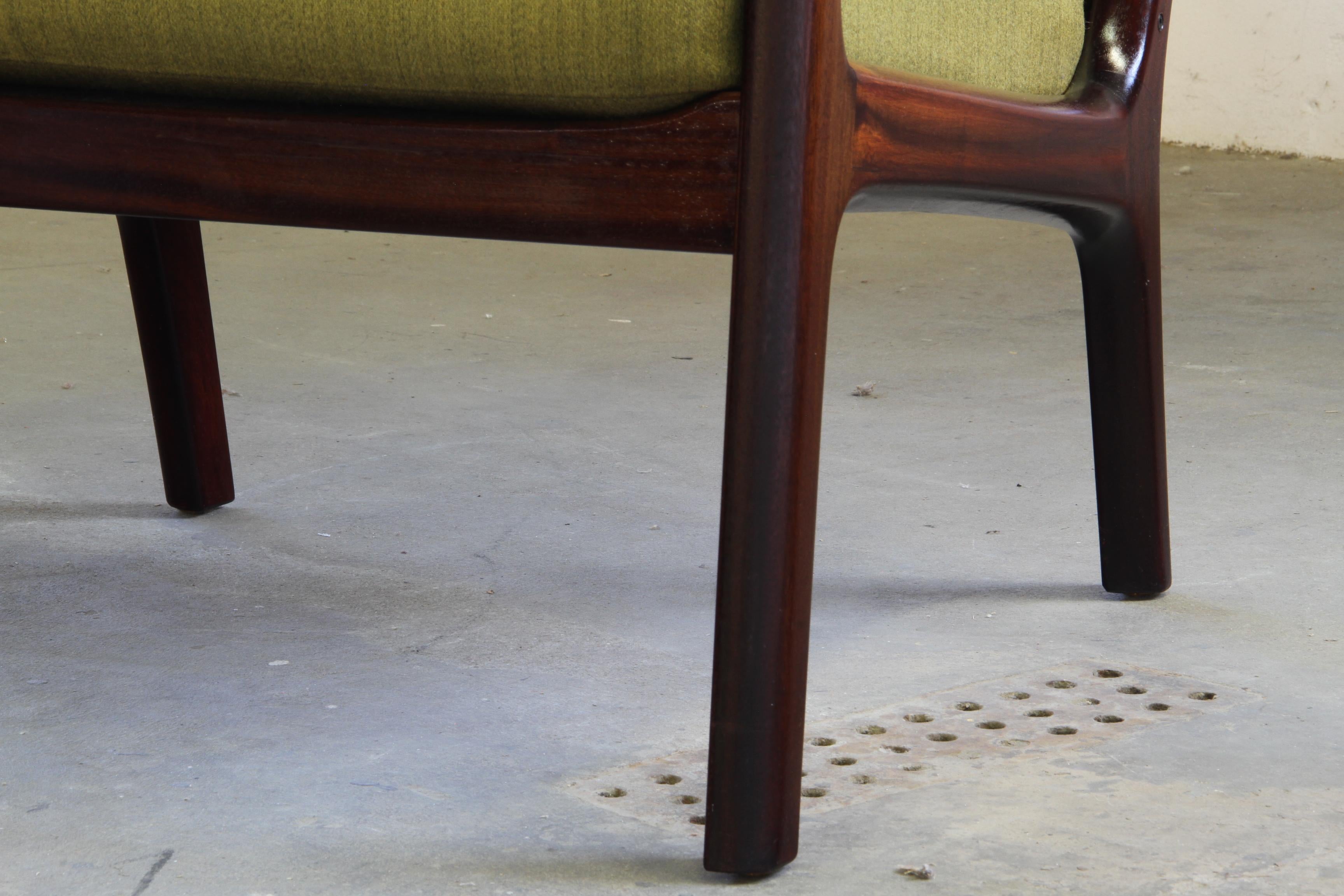 Sedia da salotto con schienale alto Senator in mogano vintage di Ole Wanscher per Cado, anni '60 in vendita 3