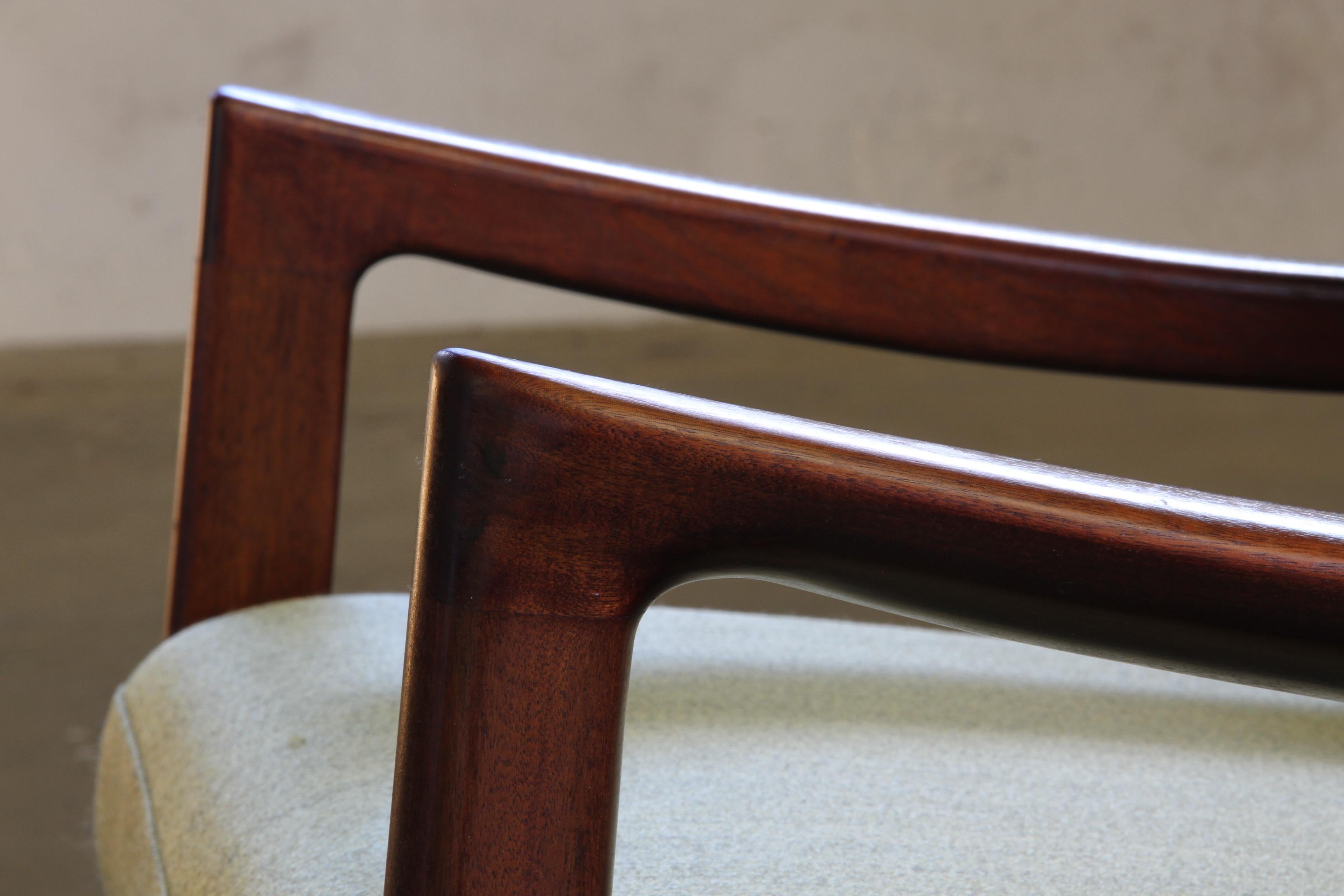 Sedia da salotto con schienale alto Senator in mogano vintage di Ole Wanscher per Cado, anni '60 in vendita 5