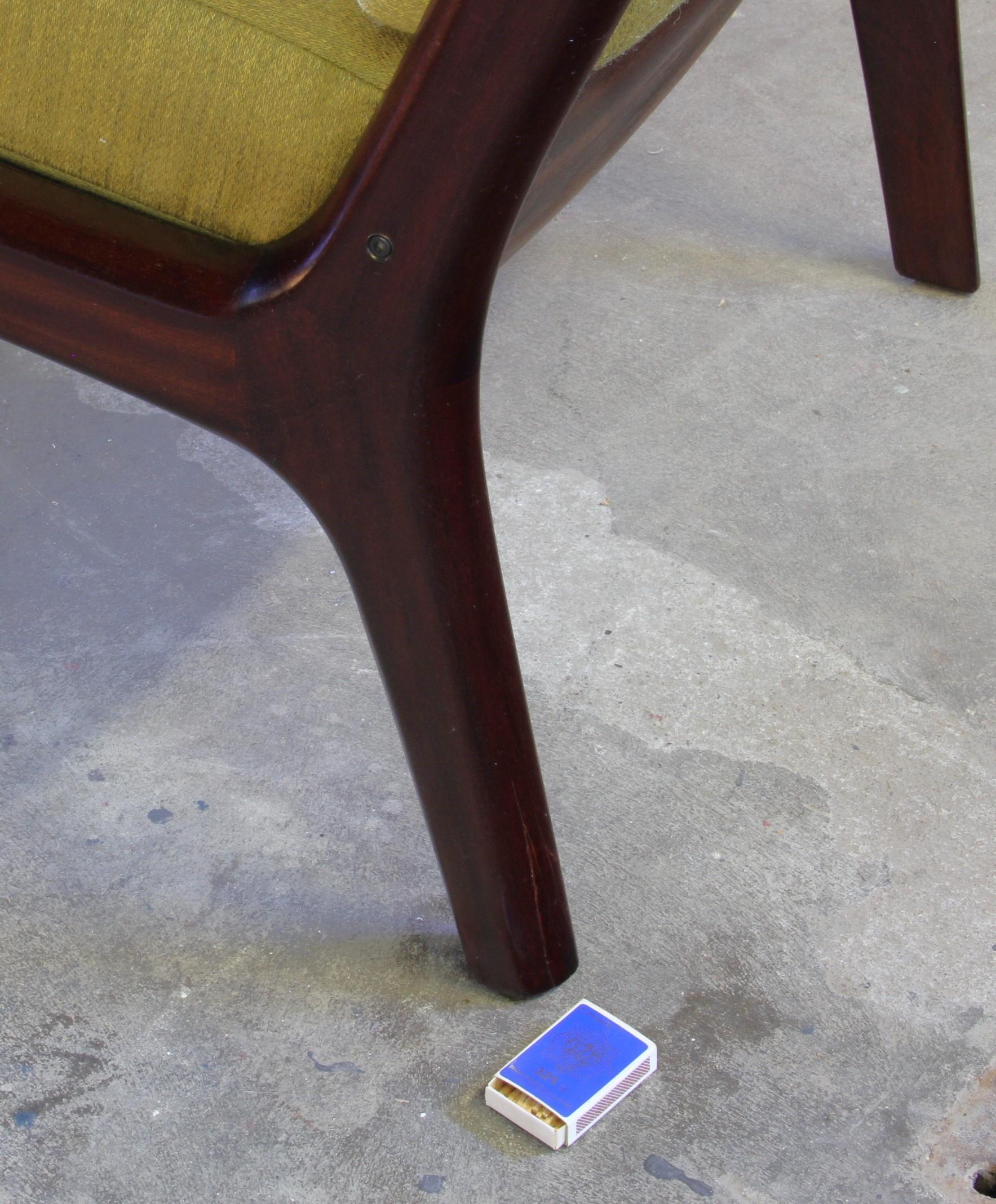 Sedia da salotto con schienale alto Senator in mogano vintage di Ole Wanscher per Cado, anni '60 in vendita 8