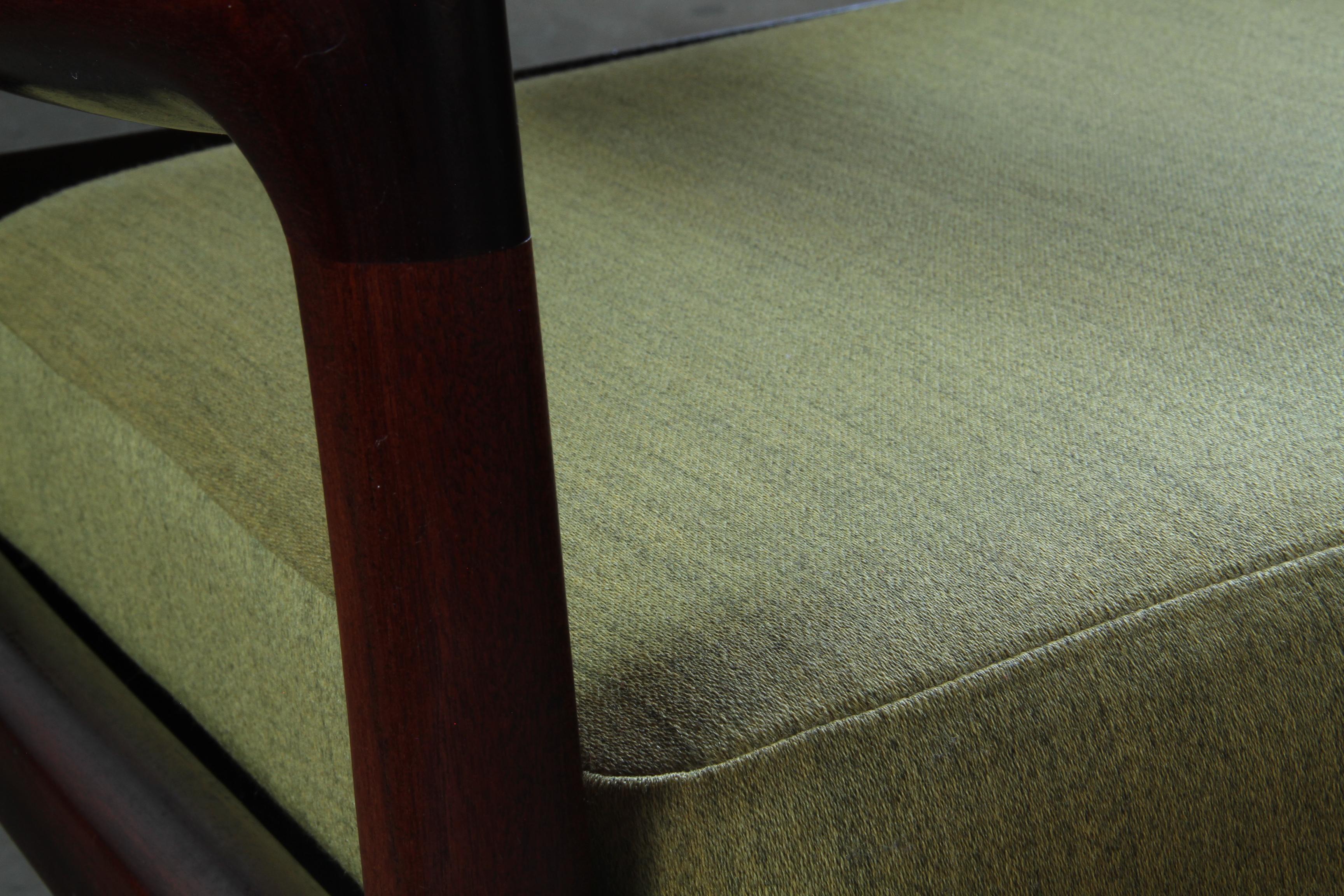 Sedia da salotto con schienale alto Senator in mogano vintage di Ole Wanscher per Cado, anni '60 in vendita 12