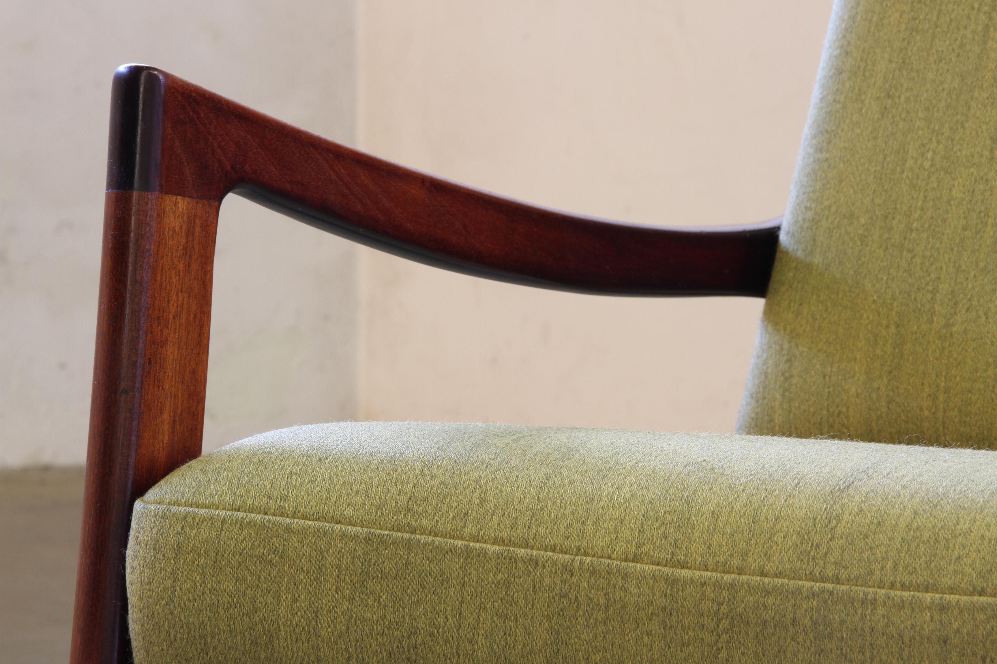 Sedia da salotto con schienale alto Senator in mogano vintage di Ole Wanscher per Cado, anni '60 in vendita 2