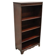 Antique Mahogany Sheraton Style Open 3 Shelf Bookcase Bookshelf Stand