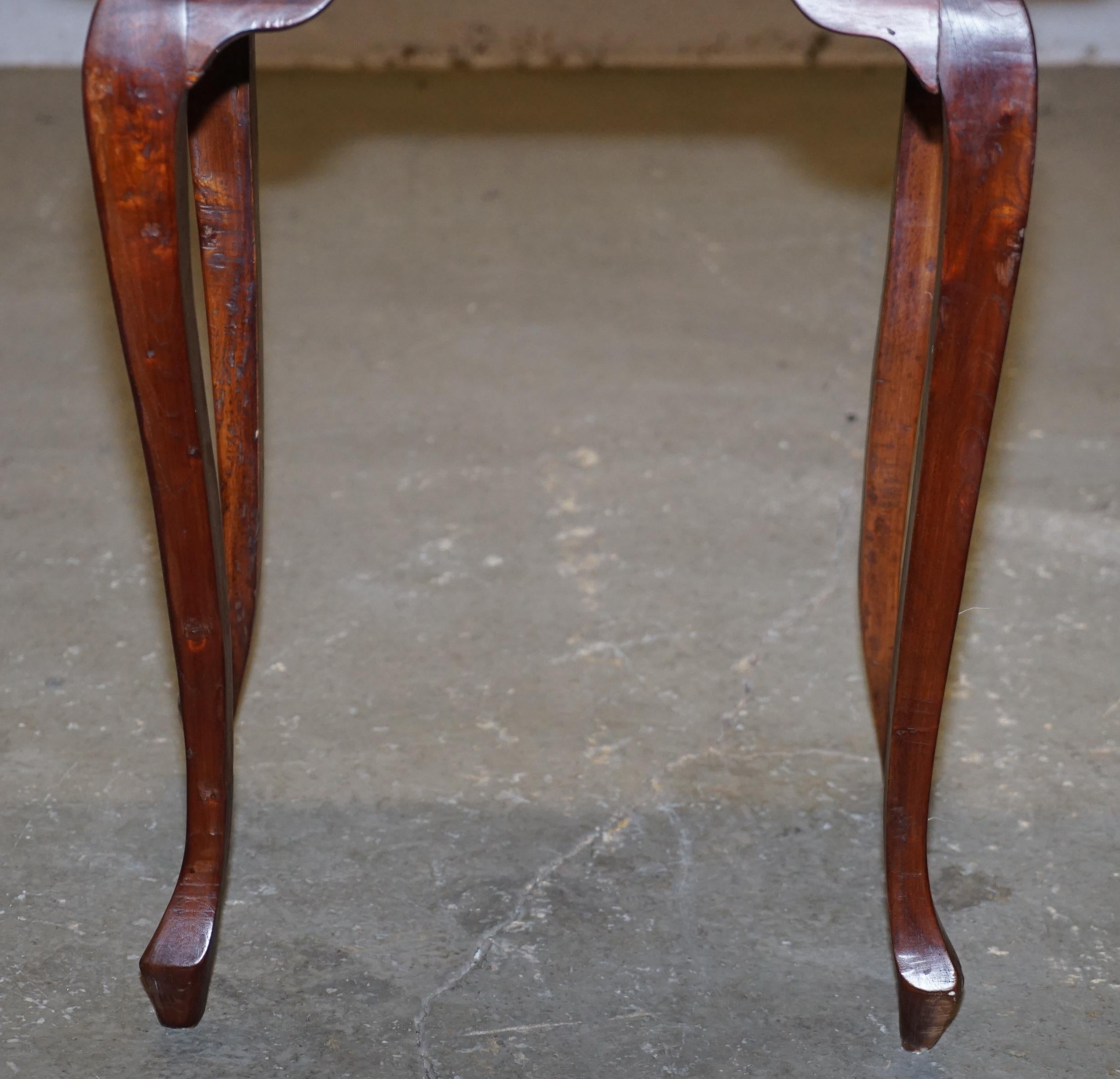 Vintage Hardwood Single Drawer Side Table Made Using Traditional Dowels 5