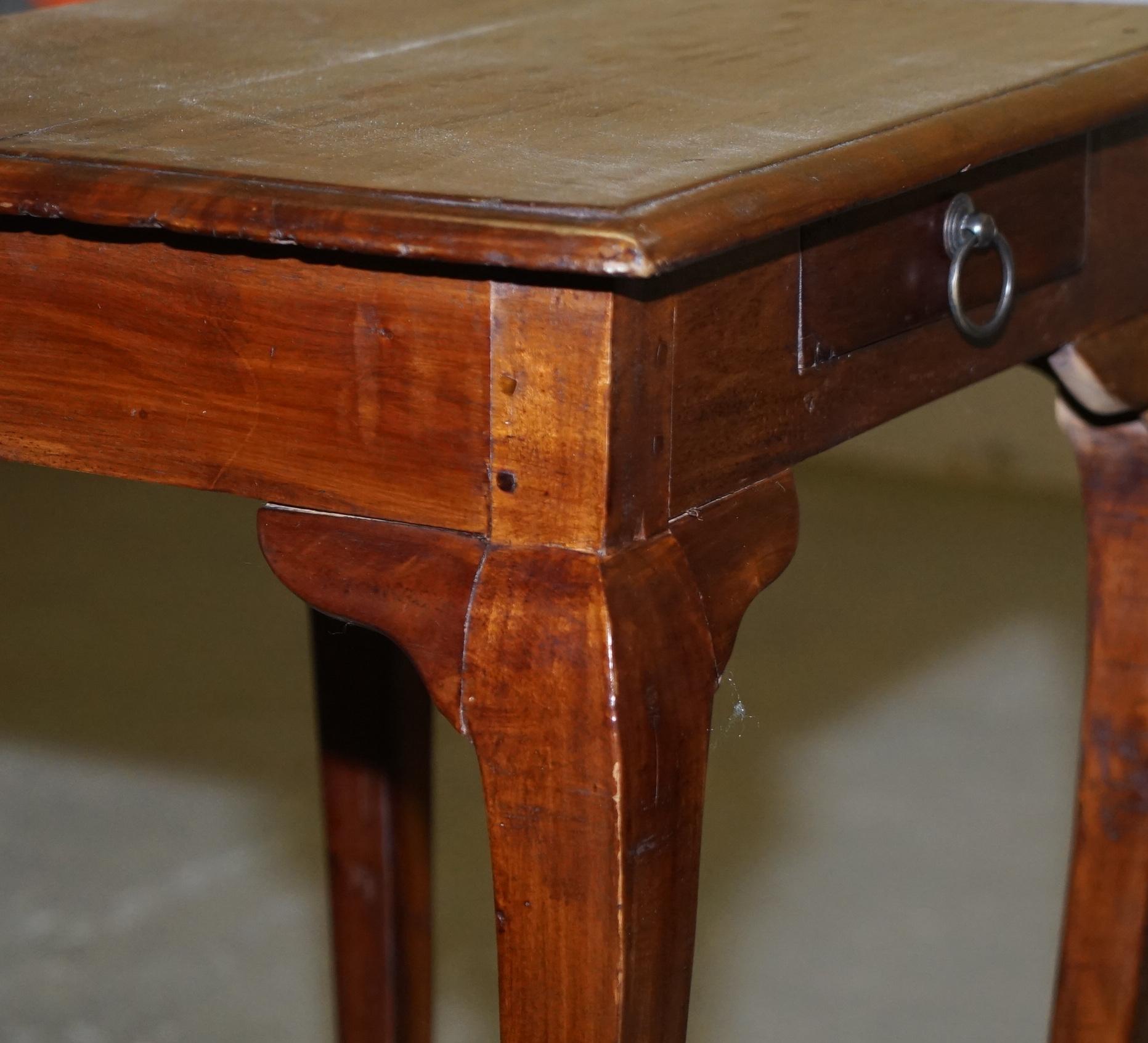 Vintage Hardwood Single Drawer Side Table Made Using Traditional Dowels 9