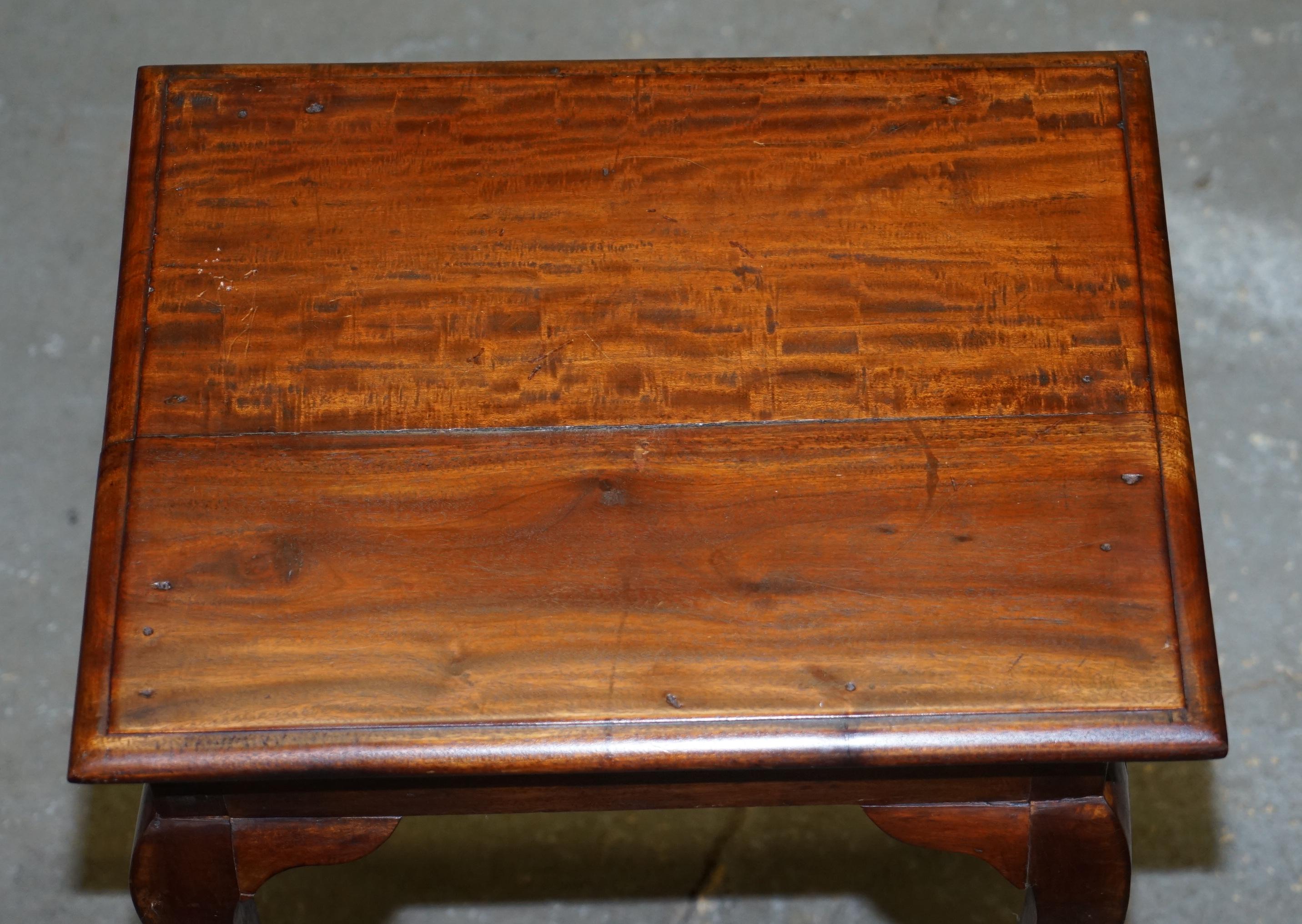 Vintage Hardwood Single Drawer Side Table Made Using Traditional Dowels 2