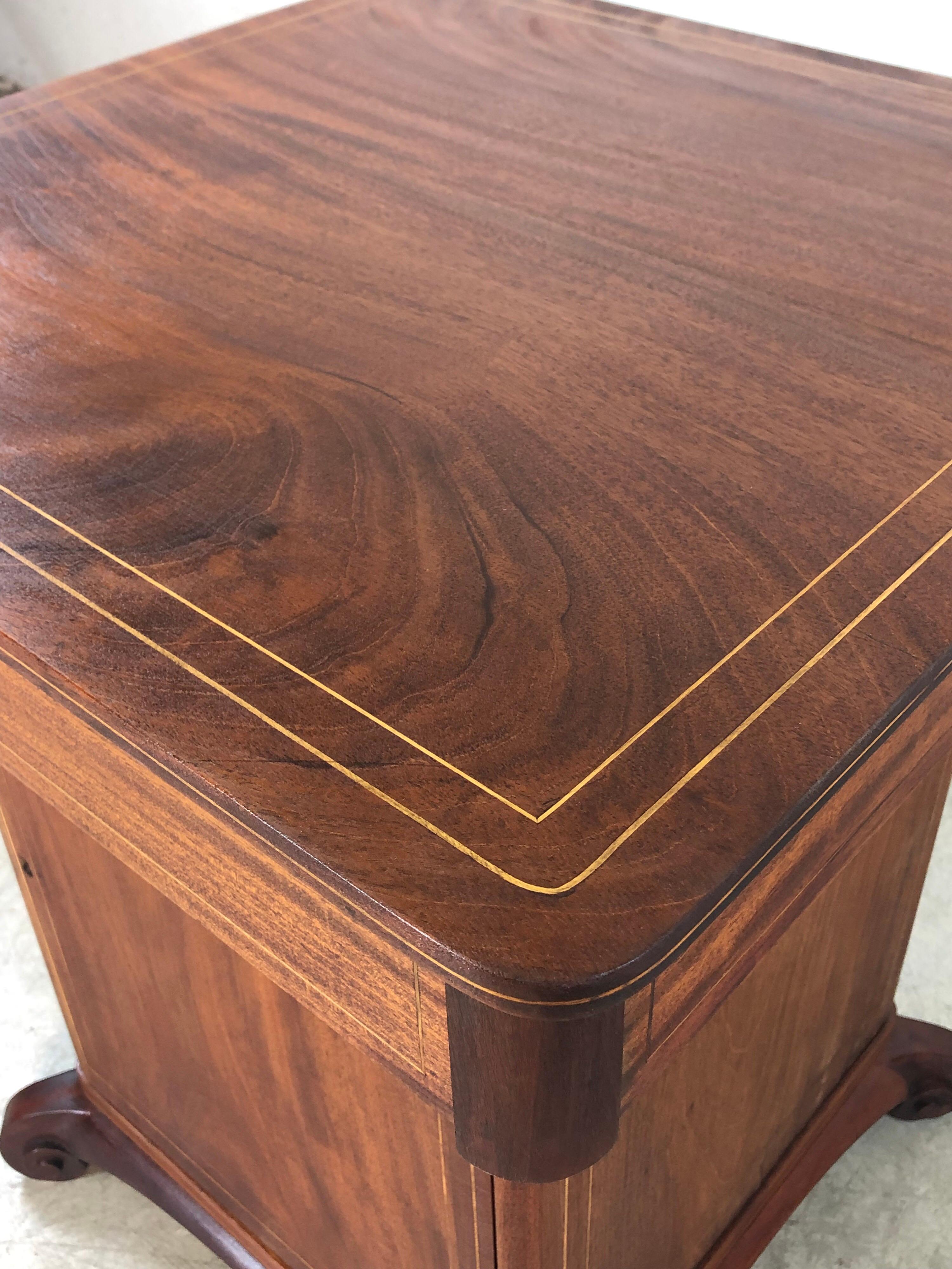 Vintage Mahogany Smoking Humidor Stand 1