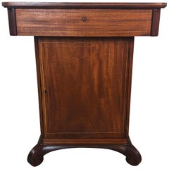 Antique Mahogany Smoking Humidor Stand