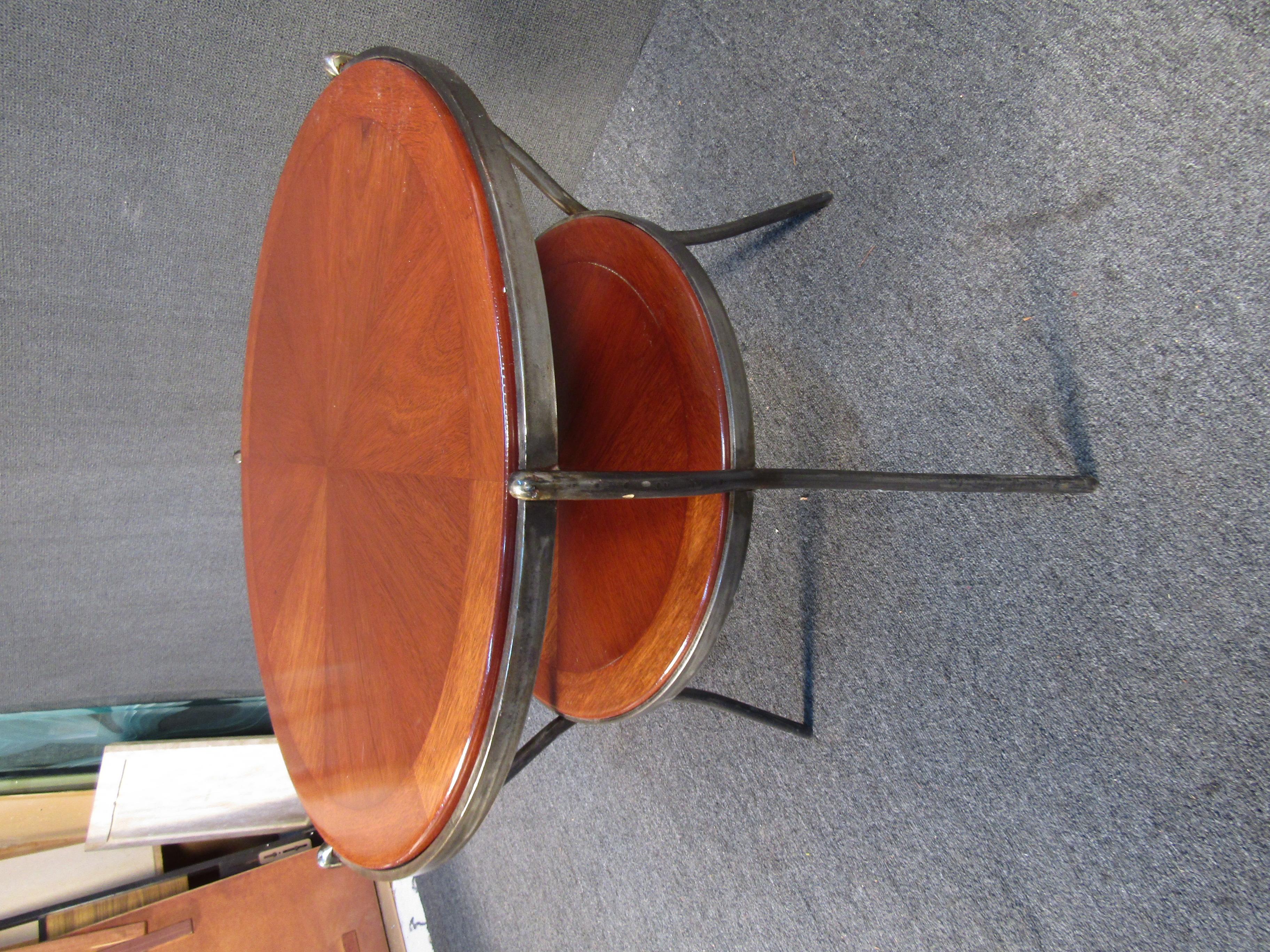 Mid-Century Modern Vintage Mahogany Table For Sale