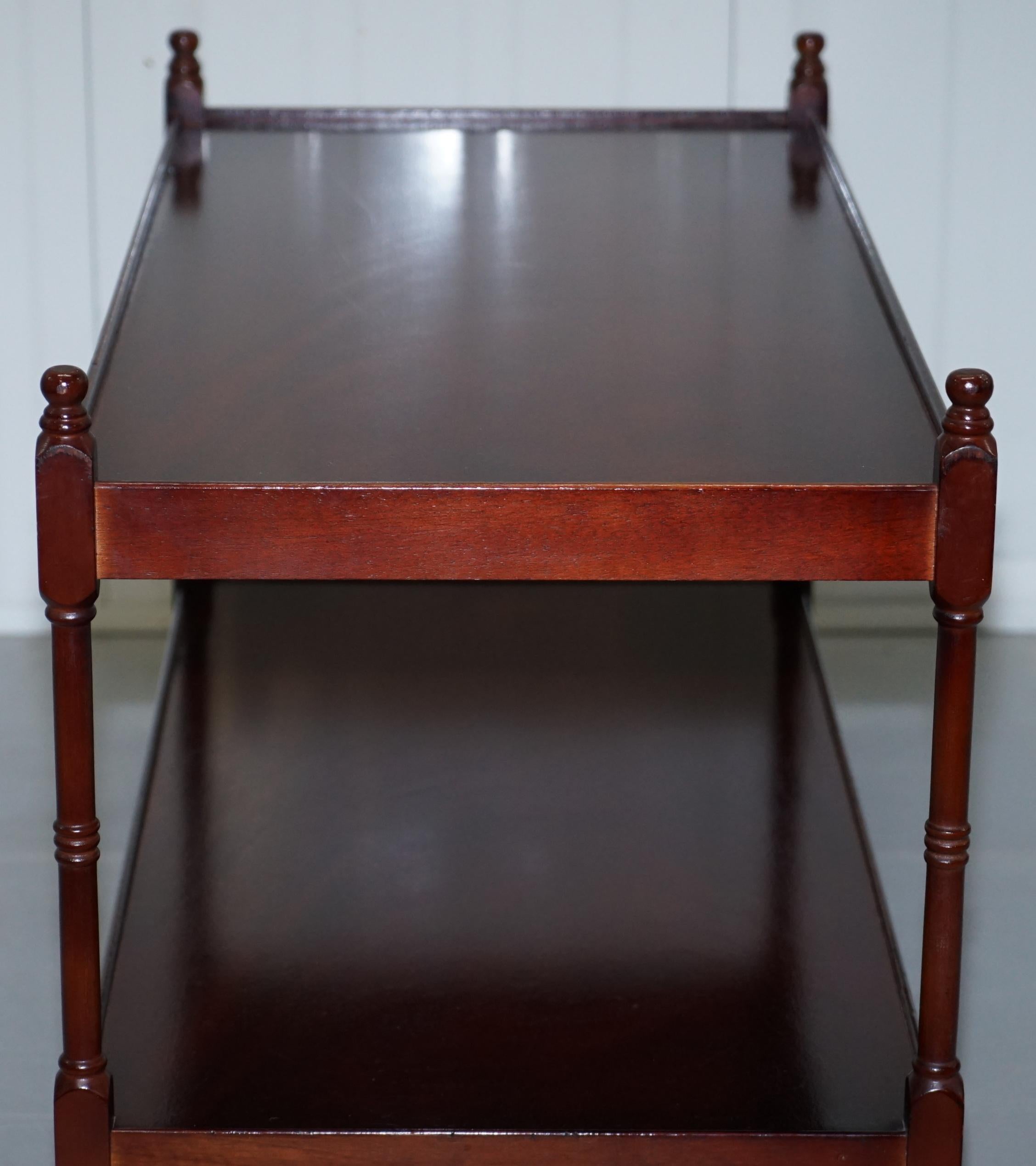 Vintage Mahogany Television Entertainment Stand with Two Drawers Lovely Find 9