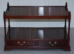 Vintage Mahogany Television Entertainment Stand with Two Drawers Lovely Find