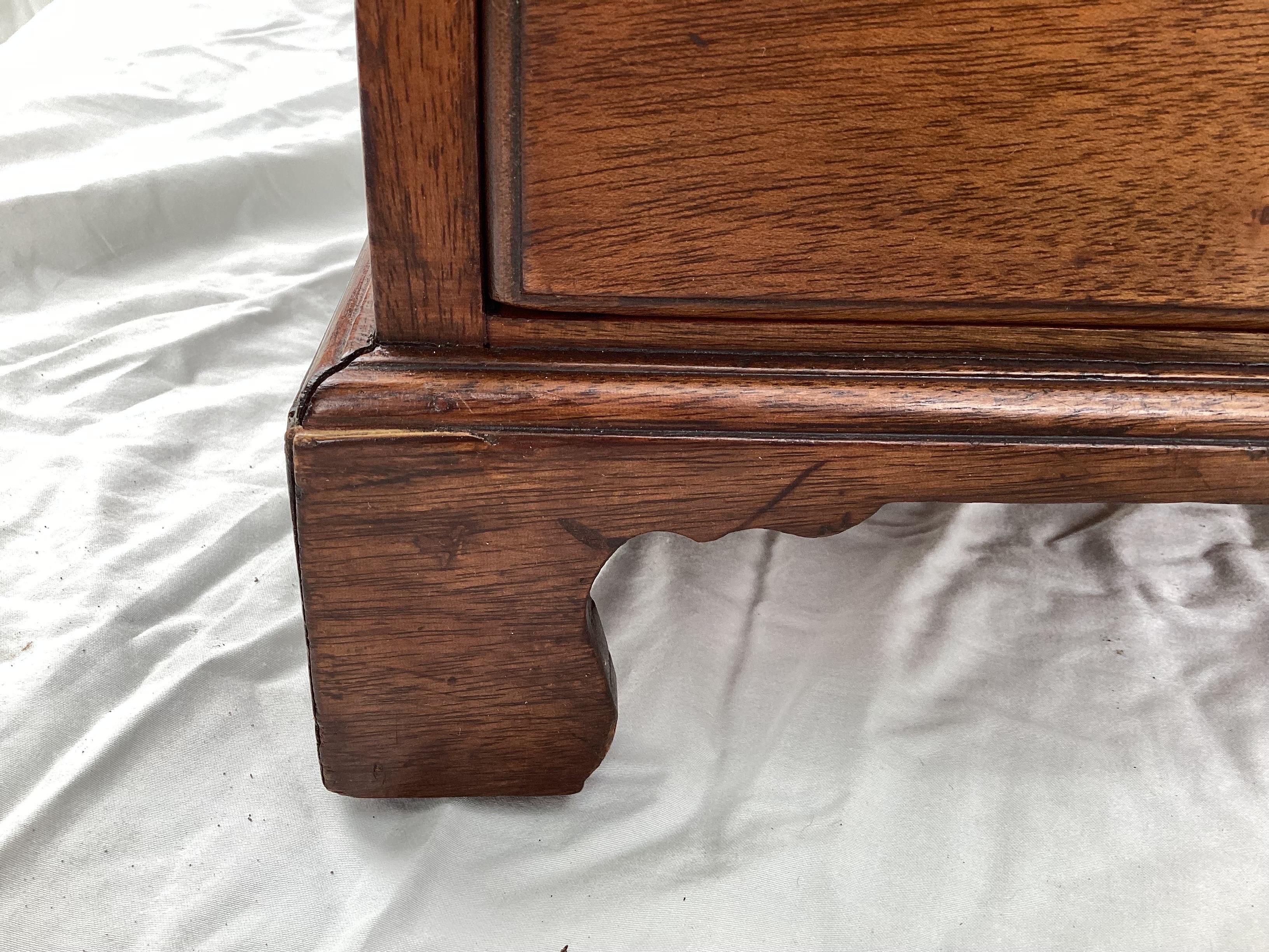 Vintage Mahogany Three Draw Small Chest or Night Stand with Step Back Drawers For Sale 1