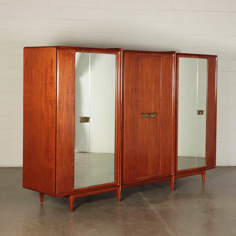 Vintage Mahogany Veneer Wardrobe, 1950s at 1stDibs