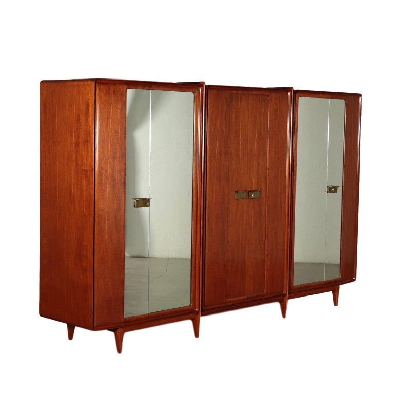 Vintage Mahogany Veneer Wardrobe, 1950s 1
