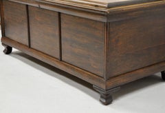 Vintage Mahogany Wood Federal Style Cedar Lined Blanket Chest Storage Trunk