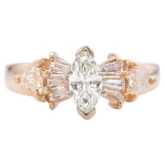 Verlobungsring, Maico 14K Gelbgold 0,73 TCW Diamant, Vintage