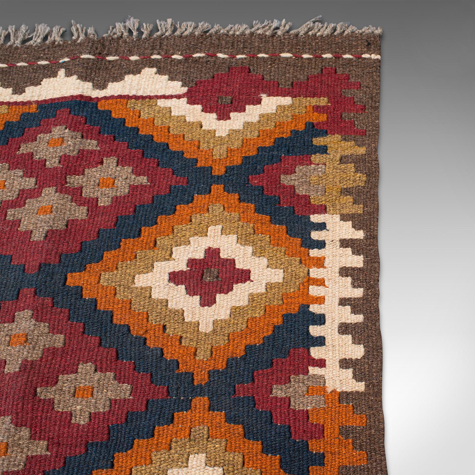 Vintage Maimana Kilim Rug, Caucasian, Decorative Carpet, Prayer Mat, Late 20th C For Sale 6