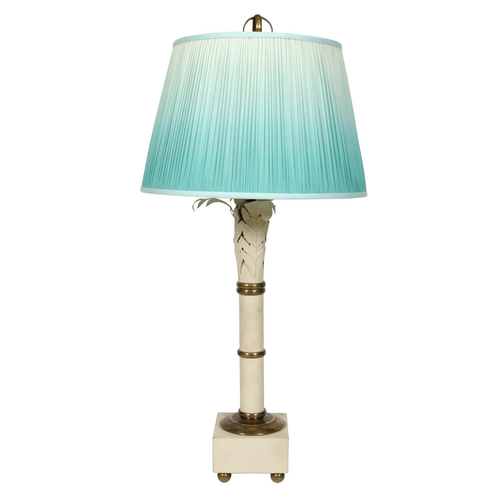 Hollywood Regency Lampe vintage Maison Charles Palm Lamp en vente