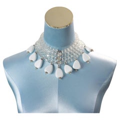 Vintage Maison Goossens Yves Saint Laurent Rock Crystal Choker Circa 1985