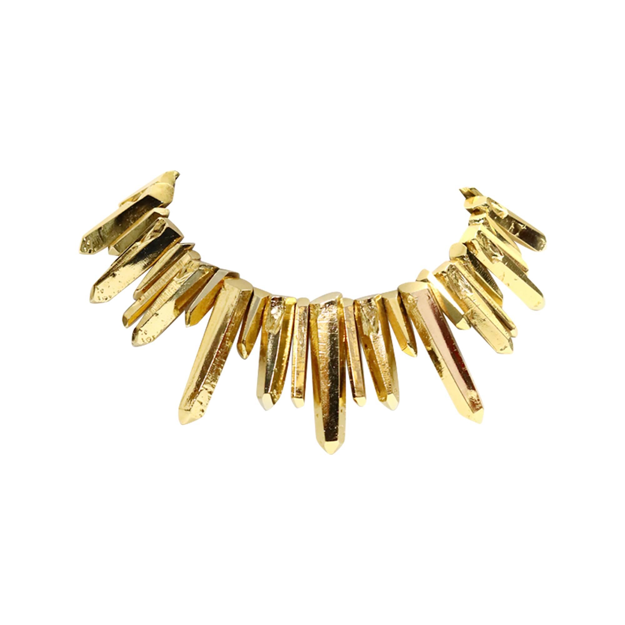 Vintage Maison Goossens Yves Saint Laurent YSL Collar de cristal de roca Circa años 80 en Bueno estado para la venta en New York, NY