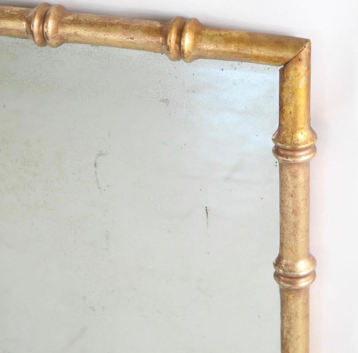 Mid-20th Century Vintage Maison Jansen gilded iron mirror For Sale