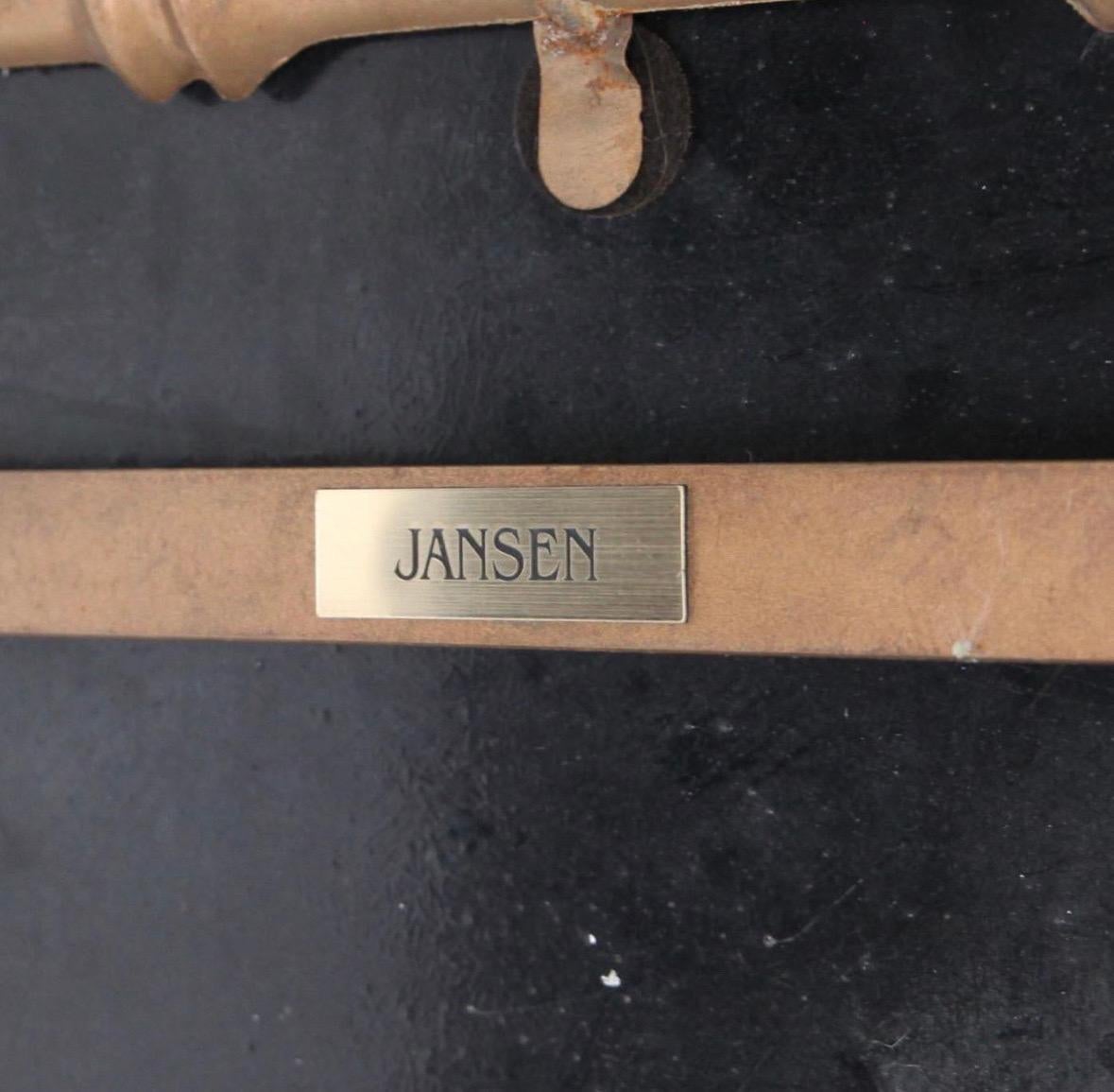 Vintage Maison Jansen gilded iron mirror For Sale 3