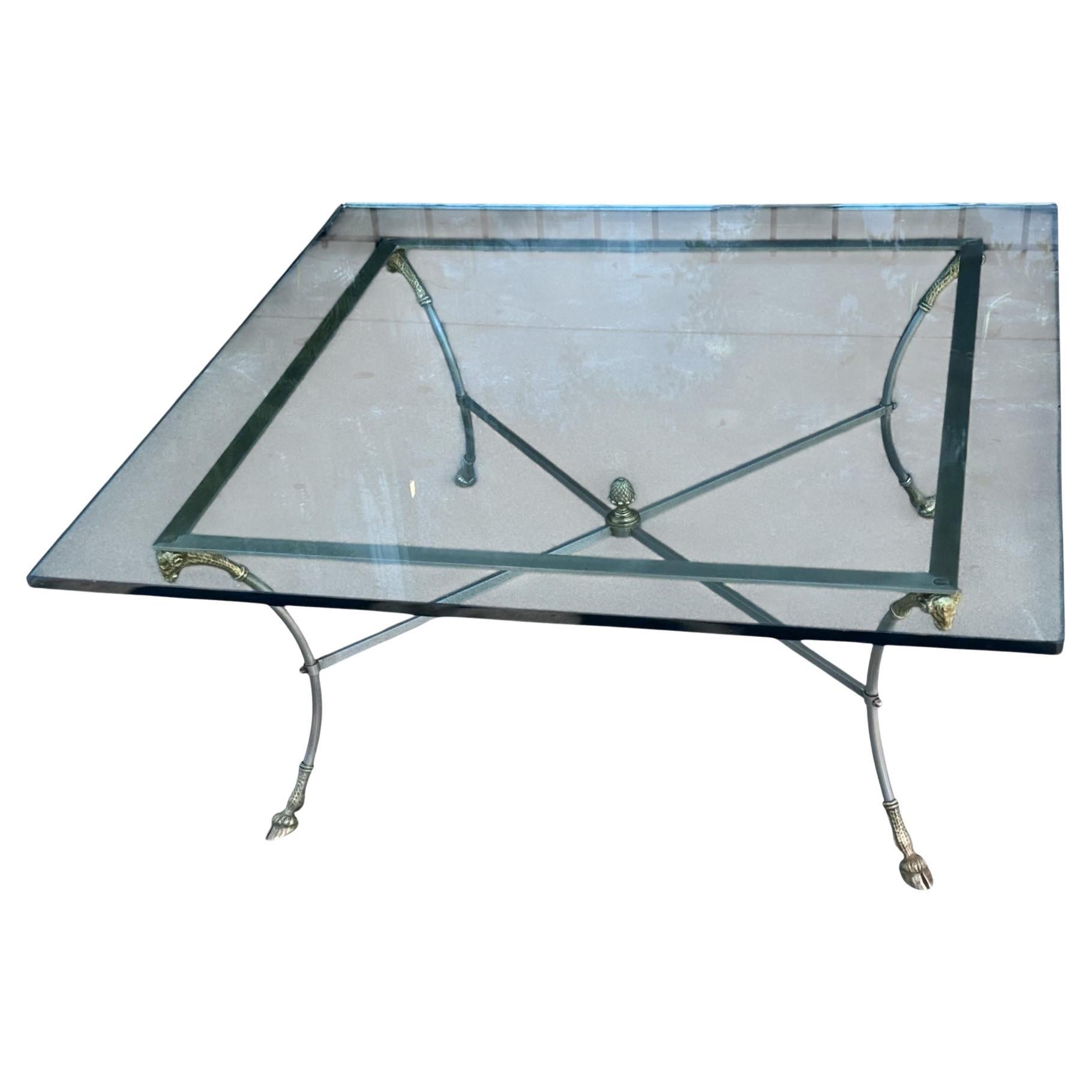 Vintage Maison Jansen Ram's Head Coffee Cocktail Table