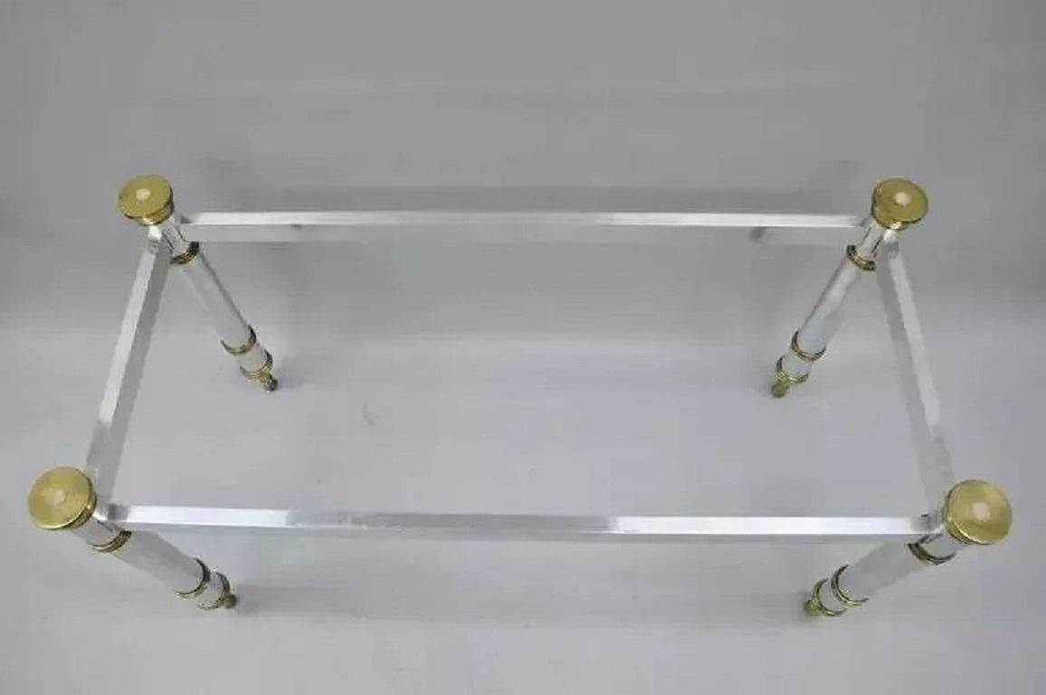 Konsolentischsockel im Vintage-Stil von Maison Jansen im Hollywood-Regency-Stil aus Chrom und Messing im Zustand „Gut“ im Angebot in Philadelphia, PA