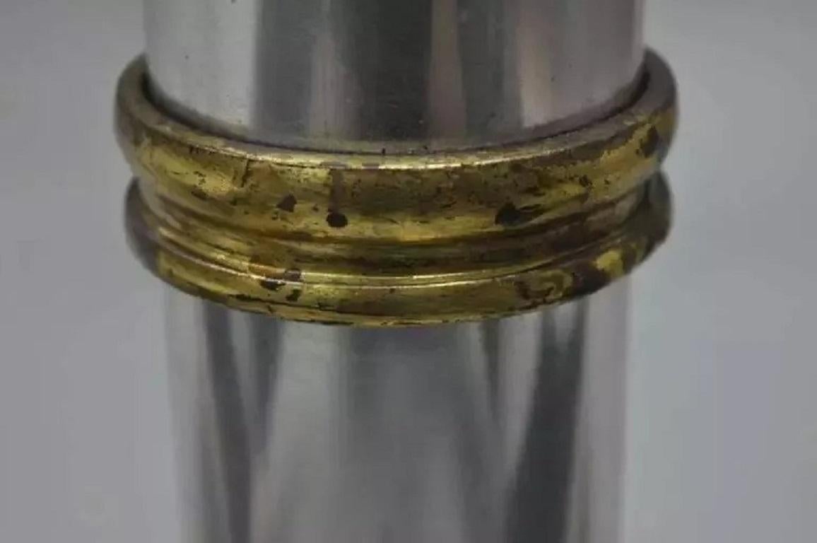 Konsolentischsockel im Vintage-Stil von Maison Jansen im Hollywood-Regency-Stil aus Chrom und Messing im Angebot 3