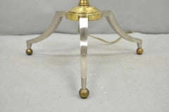 Vintage Maison Jansen Stil neoklassischen Stahl und Messing verstellbare Stehlampe