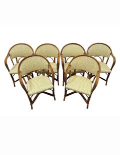 Vintage Maison Louis Drucker set of 6 Arm Chairs Paris
