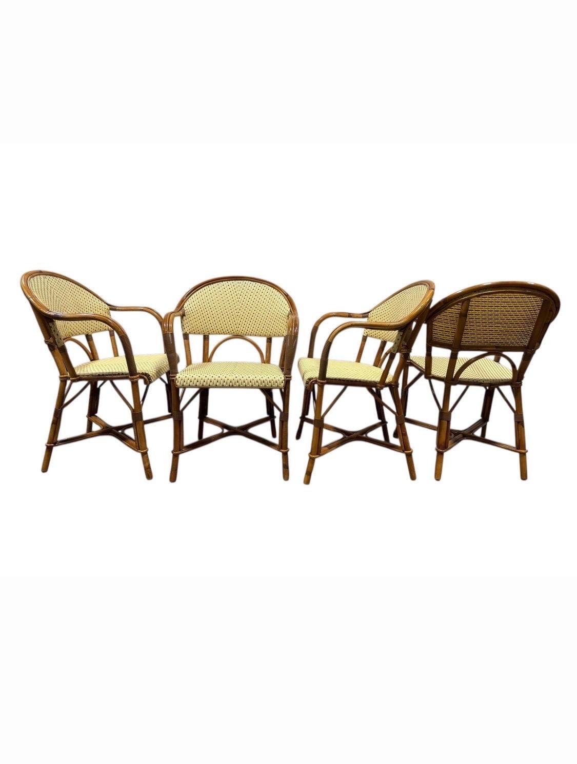 Rattan Maison Maison Louis Drucker, set di 6 poltrone Parigi in vendita