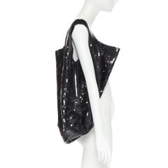 vintage MAISON MARGIELA black disco reflective embellished leather shoulder bag