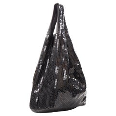 vintage MAISON MARGIELA black disco reflective embellished leather shoulder bag