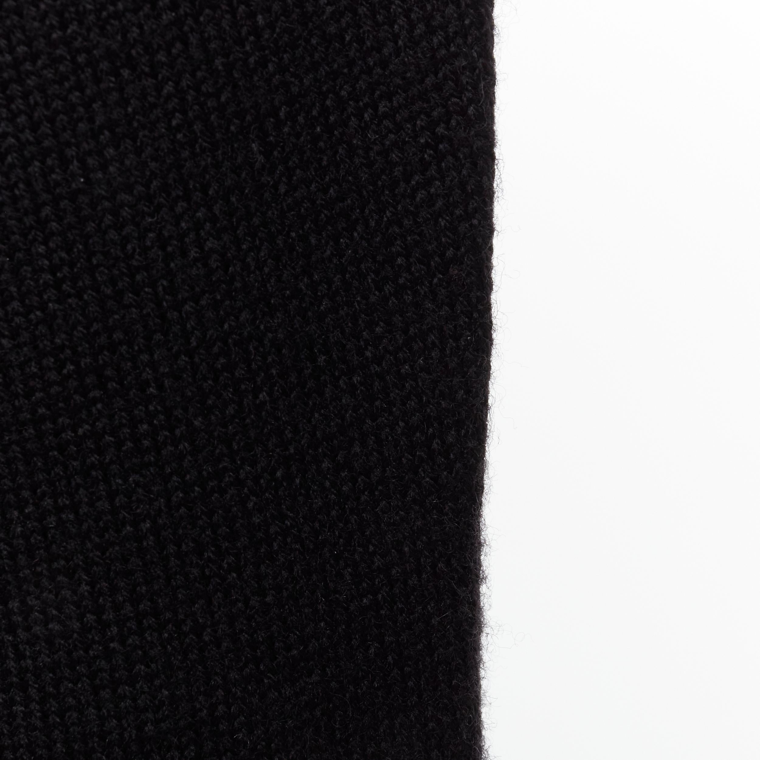 vintage MAISON MARGIELA black wool asymmetric cut pulled turtleneck sweater M 3