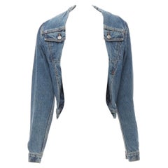 vintage MAISON MARGIELA Iconic blue denim pinched collar denim jacket IT38 XS