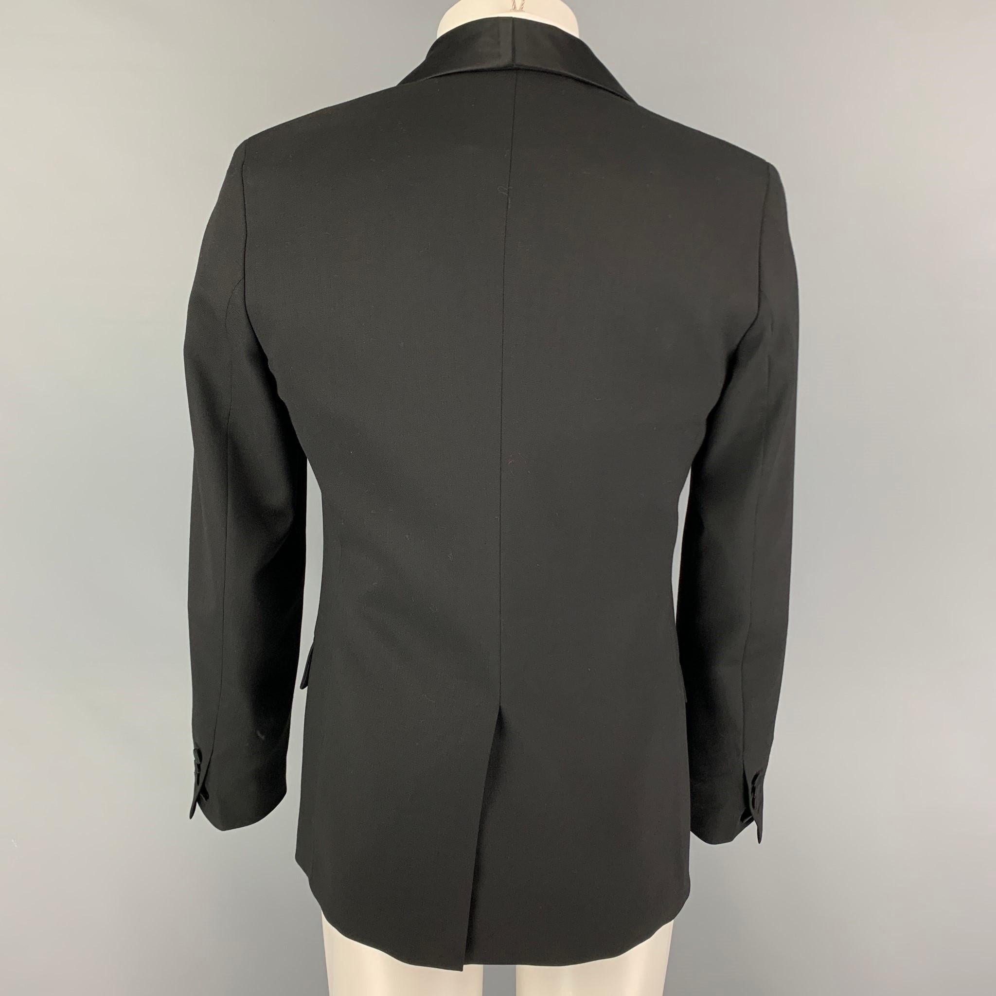 Vintage MAISON MARGIELA Size 40 Black Polyester Blend Sport Coat In Good Condition In San Francisco, CA
