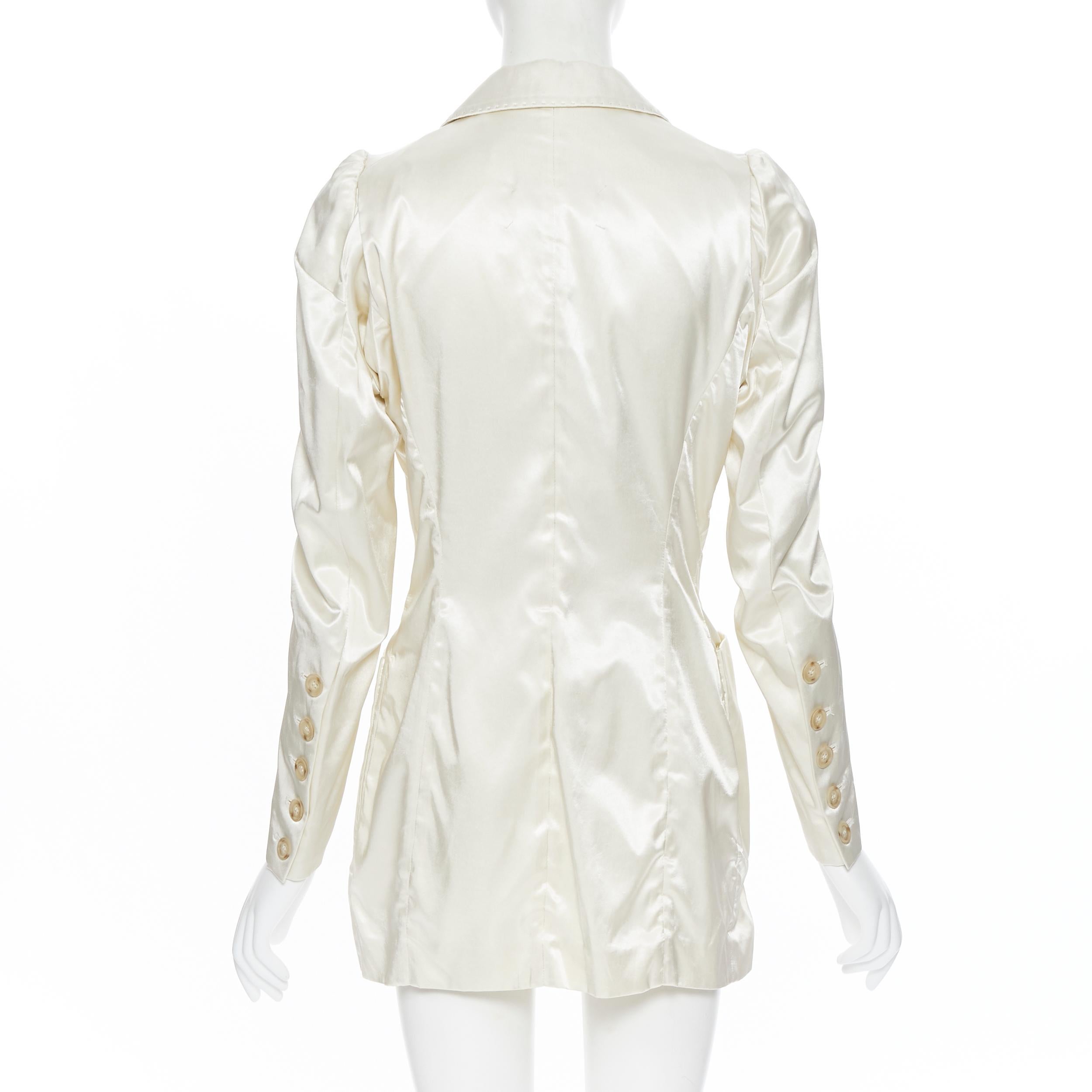 vintage MAISON MARTIN MARGIELA 1990's ivory deconstructed cigarette jacket rare In Good Condition In Hong Kong, NT